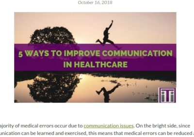 Blog Article: Improving Communication in Healthcare