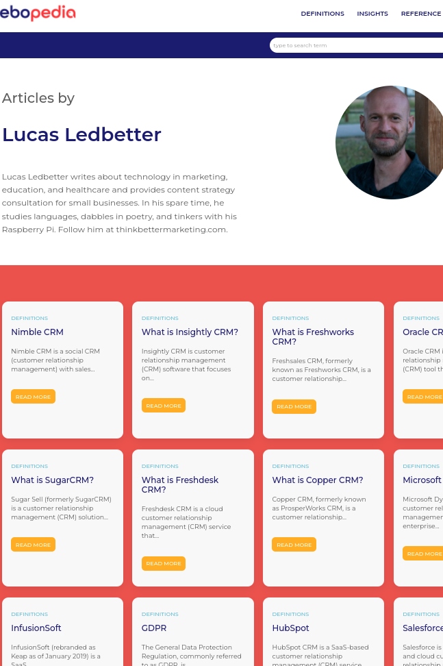 Lucas Ledbetter Technology Marketing Writer